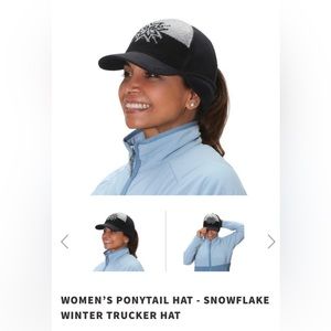 TrailHeads Snowflake Winter Ponytail Trucker Hat